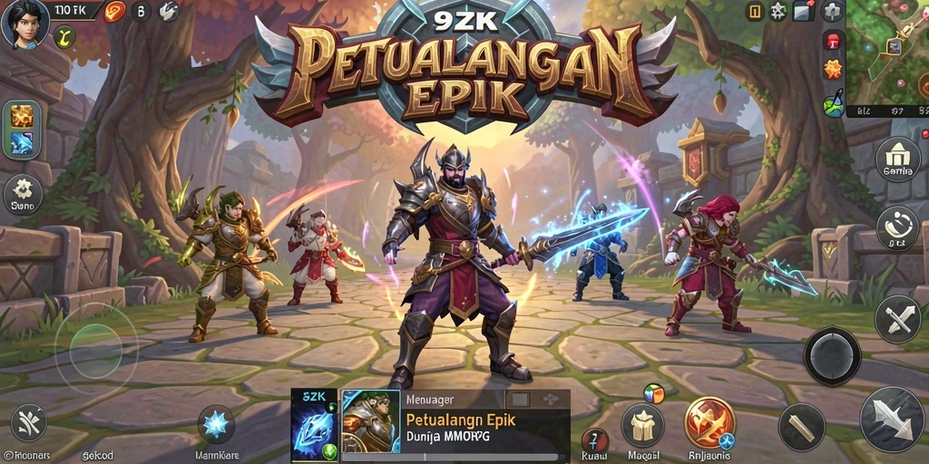 Gameplay <strong>9ZK</strong> menunjukkan pertempuran epik dan eksplorasi yang menarik.
