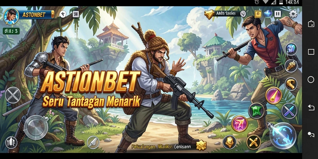 Tampilan gameplay seru di ASTONBET dengan tantangan menarik.