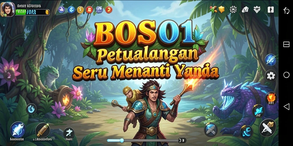 Tampilan gameplay BOS01 yang menakjubkan dan penuh petualangan.