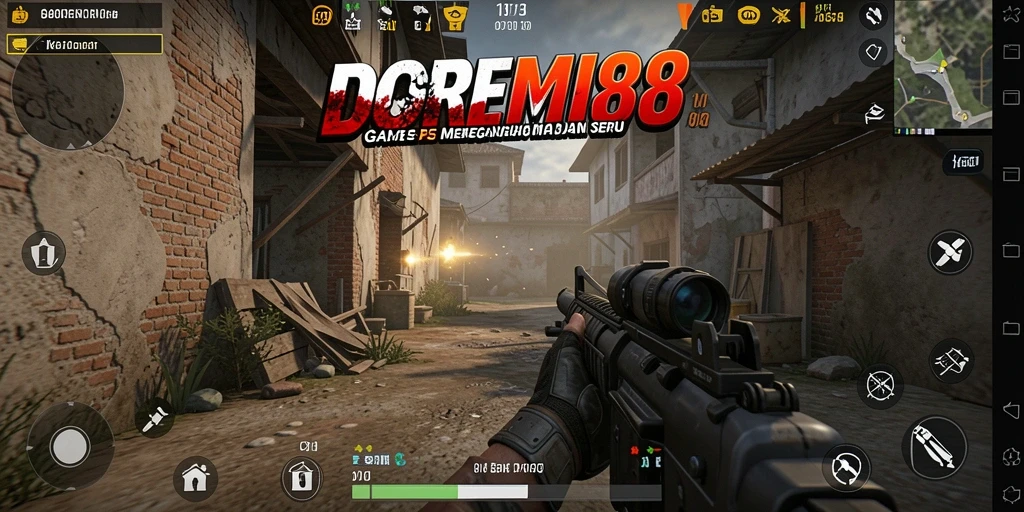 Screenshot gameplay DOREMI88 menampilkan aksi seru FPS.