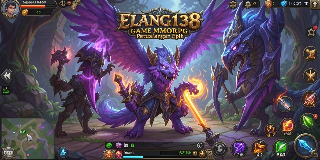 Screenshot gameplay ELANG138 menampilkan pertempuran seru dan eksplorasi.