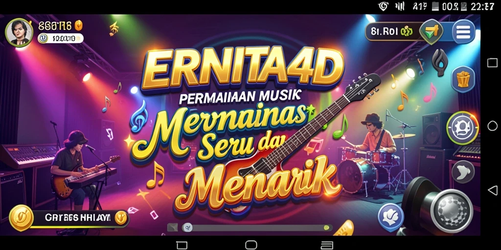 Tampilan gameplay menarik dari ERNITA4D dengan berbagai pilihan lagu.