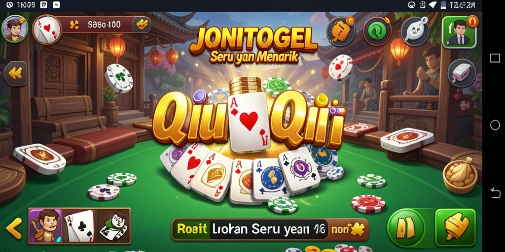 Tampilan gameplay menarik dari aplikasi QiuQiu JONITOGEL.