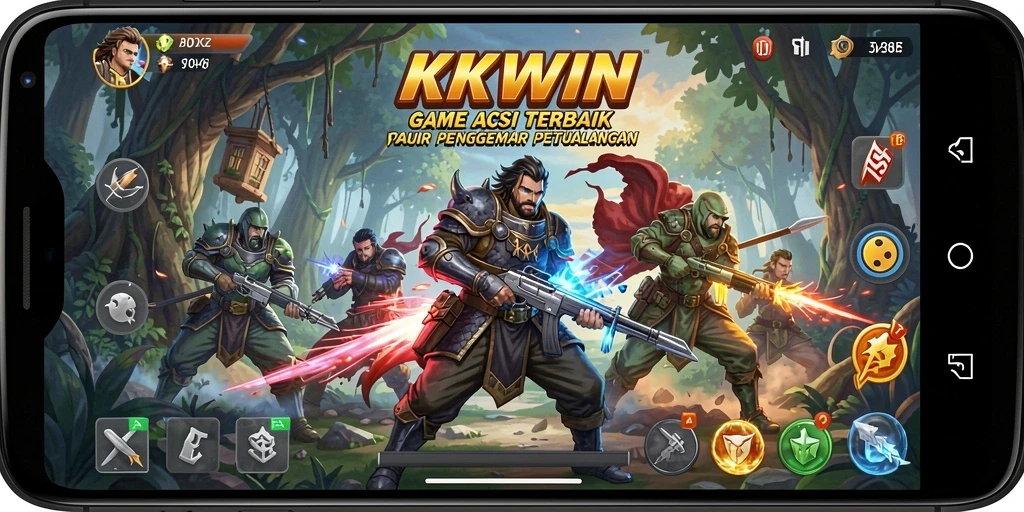 Tangkapan layar gameplay KKWIN dengan aksi seru yang menegangkan.