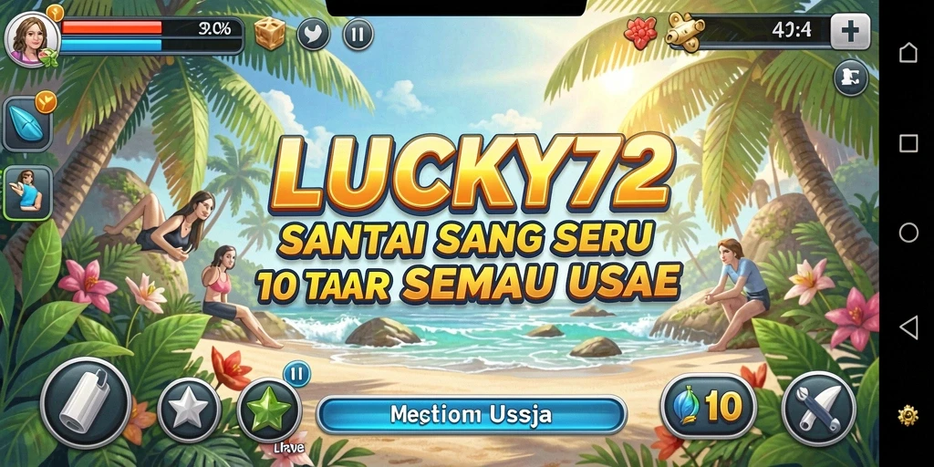 Deskripsi tampilan gameplay LUCKY72 yang penuh warna dan menarik.