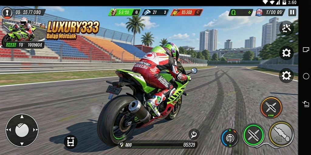 Gameplay seru balapan motor di LUXURY333 dengan grafis yang memukau.