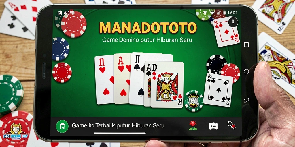 Tampilan gameplay seru dari MANADOTOTO dengan efek Domino yang menarik.