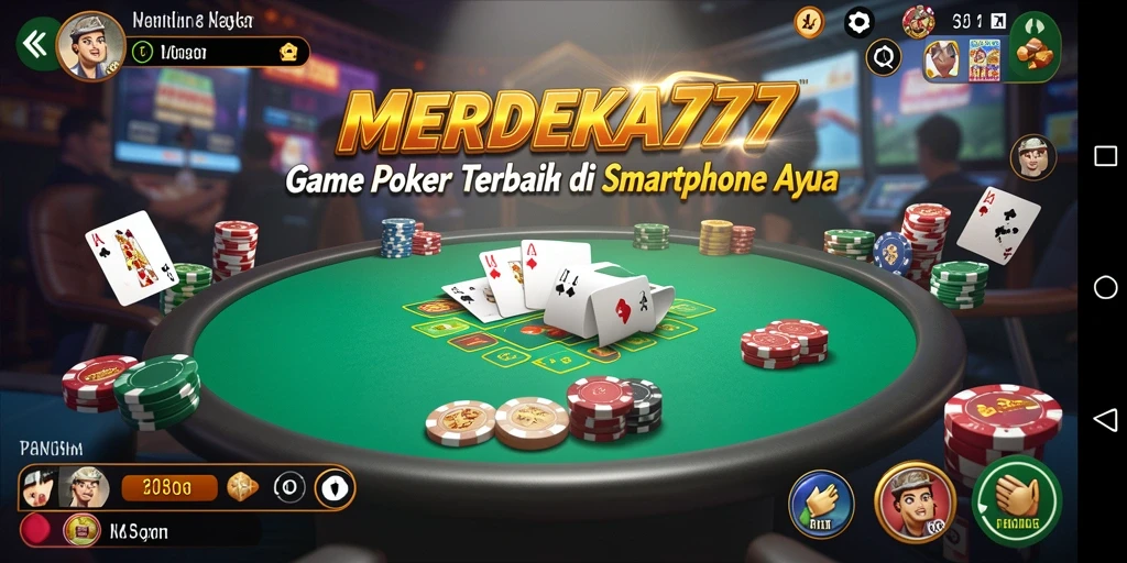 Tampilan menarik dari gameplay Poker di MERDEKA777.