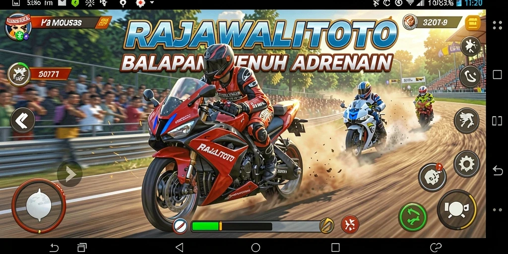 Gameplay balapan motor yang mendebarkan di RAJAWALITOTO.