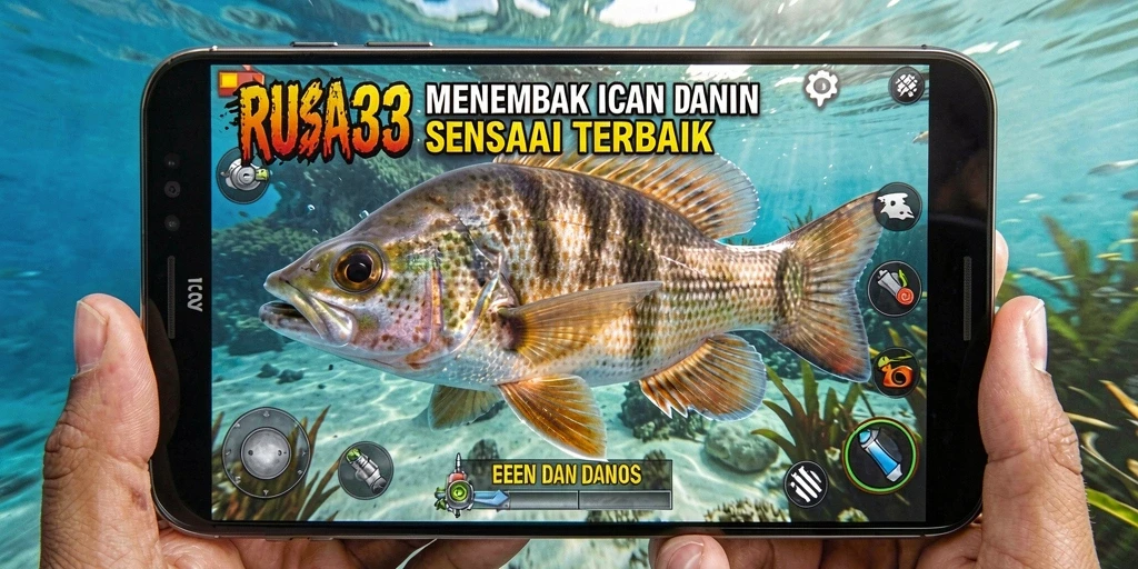Tampilan screenshot RUSA33 menampilkan aksi seru menembak ikan.