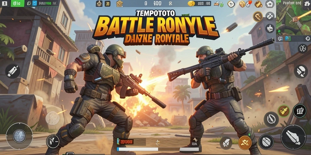 Tangkapan layar TEMPOTOTO menampilkan aksi Battle Royale yang mendebarkan.
