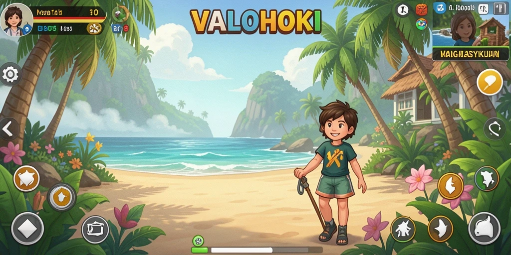 Tampilan menarik dari gameplay VALOHOKI yang santai.