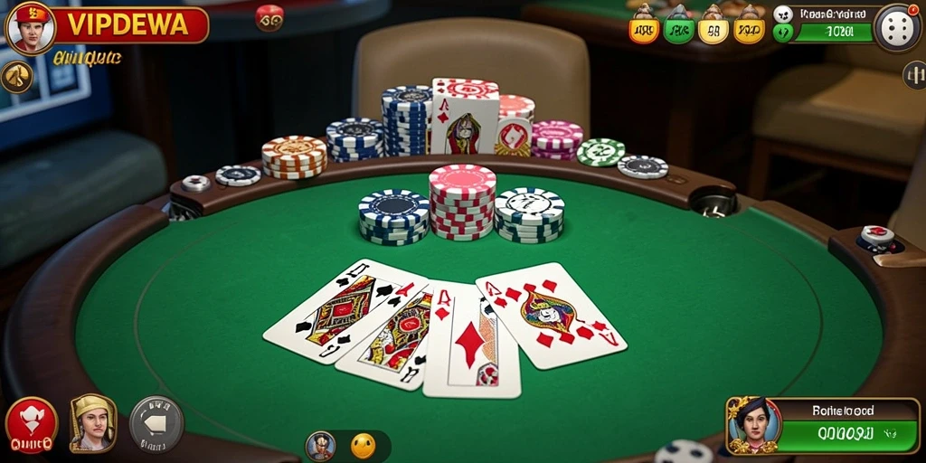 Tampilan gameplay seru dari VIPDEWA yang penuh strategi QiuQiu.