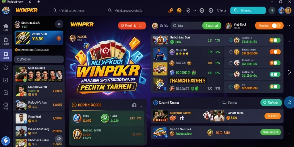 Tampilan gameplay taruhan menarik dalam WINPKR.