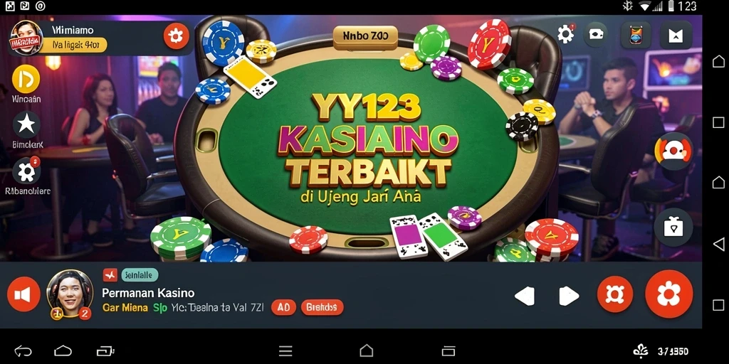 Menampilkan gameplay mendebarkan dari permainan Kasino YY123.